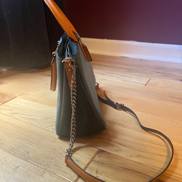 Coach Blue and Orange/Tan Crossbody Handbag - Picture 2 of 9